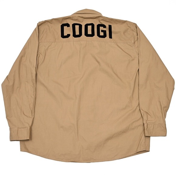 Vintage Coogi Shirt 3XL‎ Mens Military Button Up Back Logo Khaki Y2K Rare - Picture 8 of 12